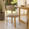 Buy Dining chair Chenille upholstered - Oak effect legs - Ergonomic and modern design - Essentia Cream 61786 with a guarantee