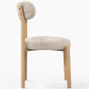 Buy Dining chair Chenille upholstered - Oak effect legs - Ergonomic and modern design - Essentia Cream 61786 - in the EU