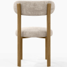 Buy Dining chair Chenille upholstered - Oak effect legs - Ergonomic and modern design - Essentia Cream 61786 with a guarantee