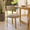 Buy Dining chair Chenille upholstered - Oak effect legs - Ergonomic and modern design - Essentia Cream 61786 - in the EU