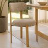 Buy Dining chair Chenille upholstered - Oak effect legs - Ergonomic and modern design - Essentia Cream 61786 - prices