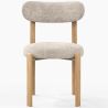 Buy Dining chair Chenille upholstered - Oak effect legs - Ergonomic and modern design - Essentia Cream 61786 - in the EU