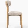 Buy Dining chair Chenille upholstered - Oak effect legs - Ergonomic and modern design - Essentia Cream 61786 with a guarantee