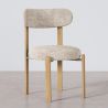 Buy Dining chair Chenille upholstered - Oak effect legs - Ergonomic and modern design - Essentia Cream 61786 at MyFaktory
