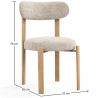 Buy Dining chair Chenille upholstered - Oak effect legs - Ergonomic and modern design - Essentia Cream 61786 at MyFaktory