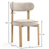 Buy Dining chair Chenille upholstered - Oak effect legs - Ergonomic and modern design - Essentia Cream 61786 in the Europe