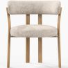 Buy Living room armchair with armrests upholstered in Chenille – Oak-effect legs – Ergonomic and modern design – Essentia Cream 61788 - in the EU
