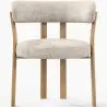 Buy Living room armchair with armrests upholstered in Chenille – Oak-effect legs – Ergonomic and modern design – Essentia Cream 61788 - in the EU