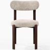 Buy Dining chair upholstered in Chenille – Dark wood-effect legs – Ergonomic and modern design – Essentia Cream 61787 - in the EU