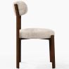 Buy Dining chair upholstered in Chenille – Dark wood-effect legs – Ergonomic and modern design – Essentia Cream 61787 with a guarantee