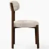 Buy Dining chair upholstered in Chenille – Dark wood-effect legs – Ergonomic and modern design – Essentia Cream 61787 home delivery