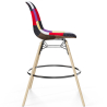 Buy Bar Stool - Patchwork Upholstery - Scandinavian Design and Wooden Legs - Elskar Multicolour 61790 in the Europe