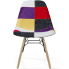 Buy Dining Chair - Patchwork Upholstery - Scandinavian Design and Wooden Legs - Elskar Multicolour 61791 - prices