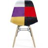 Buy Dining Chair - Patchwork Upholstery - Scandinavian Design and Wooden Legs - Elskar Multicolour 61791 in the Europe
