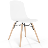 Buy Dining chair with natural wood legs – Modern style and functionality - Beni White 61792 in the Europe