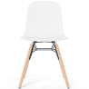 Buy Dining chair with natural wood legs – Modern style and functionality - Beni White 61792 - in the EU
