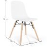 Buy Dining chair with natural wood legs – Modern style and functionality - Beni White 61792 - prices