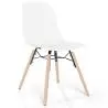 Buy Dining chair with natural wood legs – Modern style and functionality - Beni White 61792 - prices