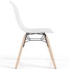 Buy Dining chair with natural wood legs – Modern style and functionality - Beni White 61792 home delivery