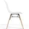 Buy Dining chair with natural wood legs – Modern style and functionality - Beni White 61792 in the Europe