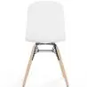 Buy Dining chair with natural wood legs – Modern style and functionality - Beni White 61792 with a guarantee