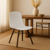 Buy Dining chair with dark wood legs – Modern style and functionality - Larof White 61793 - prices