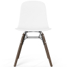 Buy Dining chair with dark wood legs – Modern style and functionality - Larof White 61793 - in the EU