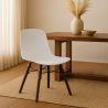 Buy Dining chair with dark wood legs – Modern style and functionality - Larof White 61793 - prices