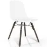 Buy Dining chair with dark wood legs – Modern style and functionality - Larof White 61793 in the Europe