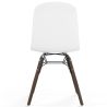 Buy Dining chair with dark wood legs – Modern style and functionality - Larof White 61793 with a guarantee