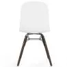 Buy Dining chair with dark wood legs – Modern style and functionality - Larof White 61793 - in the EU