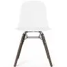 Buy Dining chair with dark wood legs – Modern style and functionality - Larof White 61793 - in the EU
