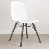 Buy Dining chair with dark wood legs – Modern style and functionality - Larof White 61793 - prices