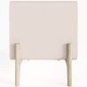Buy Modern Scandi nightstand covered in faux leather with 2 drawers and natural wood legs - Barel Cream 61796 at MyFaktory
