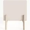 Buy Modern Scandi nightstand covered in faux leather with 2 drawers and natural wood legs - Barel Cream 61796 - prices