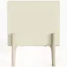 Buy Modern Scandi nightstand covered in faux leather with 2 drawers and natural wood legs - Barel Cream 61796 home delivery