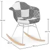 Buy Rocking chair Nordic-style Patchwork– Upholstered in Fabric – Patchwork Max Black / White 61811 at MyFaktory