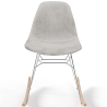 Buy Rocking Chair Modern Fabric Upholstered for Adults - Steel and Wood Legs - Lumi Light grey 61812 - in the EU