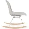 Buy Rocking Chair Modern Fabric Upholstered for Adults - Steel and Wood Legs - Lumi Light grey 61812 home delivery