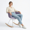 Buy Rocking Chair Modern Fabric Upholstered – Nordic Style - Skandiva  Pastel Purple 61813 - prices