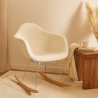 Buy Rocking Chair Bouclé with Arms – Scandinavian Design with Steel and Wood - Skandiva White 61814 in the Europe