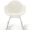 Buy Rocking Chair Bouclé with Arms – Scandinavian Design with Steel and Wood - Skandiva White 61814 - in the EU