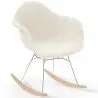 Buy Rocking Chair Bouclé with Arms – Scandinavian Design with Steel and Wood - Skandiva White 61814 at MyFaktory