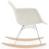 Buy Rocking Chair Bouclé with Arms – Scandinavian Design with Steel and Wood - Skandiva White 61814 home delivery