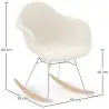 Buy Rocking Chair Bouclé with Arms – Scandinavian Design with Steel and Wood - Skandiva White 61814 - prices