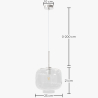Buy Modern Glass Pendant Lamp - Adjustable Cable - Svalir Silver 61817 in the Europe