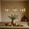 Buy Modern Glass Pendant Lamp - Adjustable Cable - Svalir Silver 61817 in the Europe