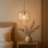 Buy Modern Glass Pendant Lamp - Adjustable Cable - Svalir Silver 61817 home delivery