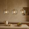 Buy Modern Glass Pendant Lamp - Adjustable Cable - Svalir Silver 61817 - prices
