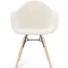 Buy Chair with arms - Upholstered bouclé - Scandinavian - Dining room, office or waiting room - Skandiva White 61819 - in the EU